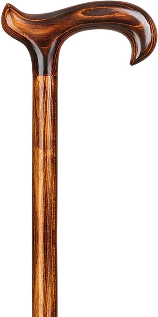 Gastrock XXL Wandelstok beukenhout – Hercules – 113 cm - Bruin - Houten wandelstok - Gewicht 630 gram - Diameter wandelstok 22 mm - Geschikt voor extra lange mensen – Derby handvat – Maximale belasting 200 kilogram