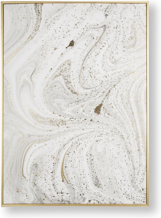 Art for the Home - Canvas - Grijs Marmer Luxe - 70x50 cm
