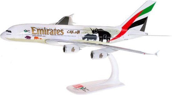 Serie van Ontkennen dempen Herpa Airbus vliegtuig snap-fit Emirates- A380-800 united for wildlife #2 |  bol.com