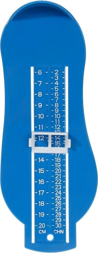 Voetmeter - Baby en kind - Schoenmaat meter - Met meettabel - Blauw
