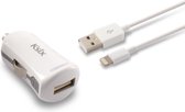 USB-Autolader + MFi Lightning Kabel 2.4 A Wit
