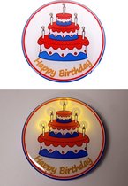 Button met lampjes Happy Birthday