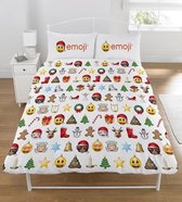 EMOJI CHRISTMAS Double Duvet - kerst emoticons dekbedovertrek - tweepersoons met 2 kussenslopen