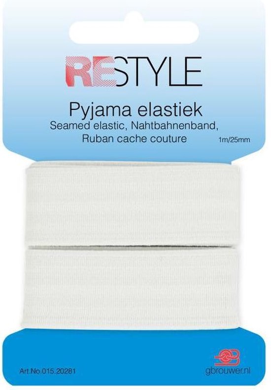 ReStyle - Pyjama Elastiek 25mm - Wit - 1mtr