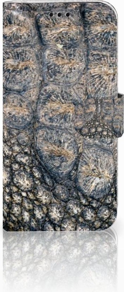 Samsung Galaxy J5 2017 Telefoonhoesje met Pasjes Krokodillenprint