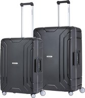 CarryOn Steward Kofferset - 2-delige TSA Trolleyset met kliksloten - Dubbele wielen - Zwart