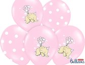 Ballonnen 30cm, Elephant, Pastel roze Mix (6 stuks)