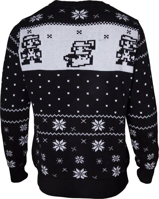Luiheid Varken Redding Nintendo - Super Mario Kersttrui Christmas Sweater Black | bol.com