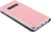 Samsung Galaxy S10 Bookcase hoesje (roze/goud)
