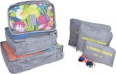 O'DADDY® Packing cubes - 6 delig bagage organizer - koffer organizers Grijs