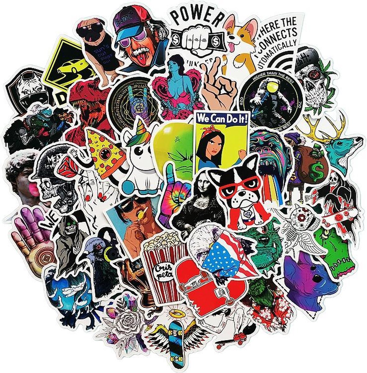 Cool Random Stickers Pack - 100 adesivi in vinile impermeabili per