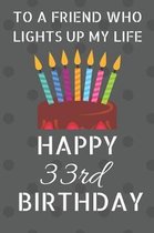 To a friend who lights up my life Happy 33rd Birthday