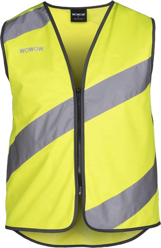 WOWOW Roadie Medium - Gilet de sécurité EN1150 - Veste fluo Cyclisme course