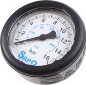 SapO manometer max. 16 bar zwart