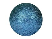 Europalms Kerstbal 3,5cm, blauw, glitter 48x