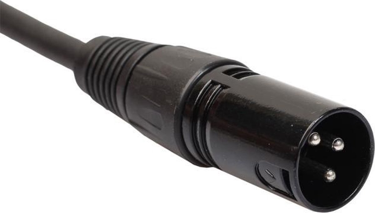 XLR audio cable, 3-pin male, 3-pin female, 3m, black - Elgiganten