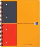 Bloc-notes Oxford International Activebook - A4 - Doublé - 4 trous - 160 pages
