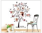 Muursticker | decoratief | boom voor fotolijstjes (exclusief)| diy | zwart