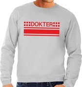 Dokter logo sweater grijs voor heren 2XL