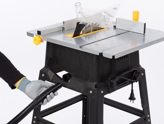 Powerplus elektrische tafelzaag POWX07590 - 4800W zaag, Ø210mm - recht, schuin, verstek - 479x469mm uitschuifbare tafel - met 1 acc.