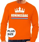 Oranje Koningsdag grote maten sweatshirt heren - Oranje Koningsdag/ Holland supporter kleding XXXXL