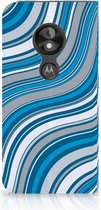 Motorola Moto E5 Play Standcase Hoesje Design Waves Blue