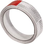 RM Veiligheidstape reflecterende tape Rood/Wit weerbestendige reflectietape 5 meter x 25 mm Reflector plakband zelfklevend voor fiets of (bedrijfs)auto etc.