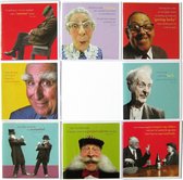Set van 8 Diverse Wenskaarten met Engelse teksten - Wishing Cards - Celebrating Cards - Happy Birthday - Felicitatiekaarten - Cadeaukaarten - Feest - 15 x 15 cm.