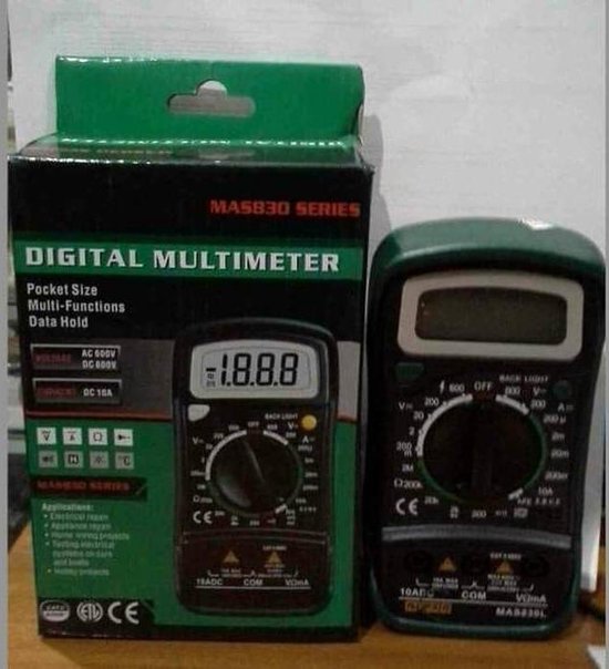 Multimeter Van Geel Kunststof, Elektrisch Tester-instrument Geïsoleerd Multimeter Van Geel Kunststof, Elektrisch Tester-instrument Geïsoleerd