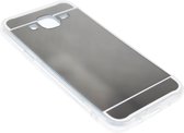 ADEL Siliconen Back Cover Hoesje Geschikt voor Samsung Galaxy J5 (2015) - Glimmende Spiegel Zilver