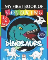 My first coloring book - Dinosaurs - Night edition