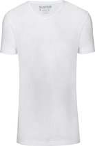 Slater 7800 - Basic Fit Extra Long 2-pack T-shirt V-neck s/sl white 4XL 100% cotton