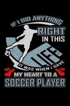 If I Did Anything Right in This Life It Was When I Gave My Heart to a Soccer Player