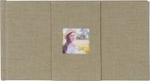 FotoHolland - Mini album photo 10x20 cm - 16 pages noir Dubletta vert olive, avec fenêtre - MBD102016OG