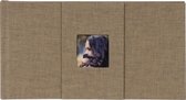 FotoHolland -Mini Album Photo 10x20 cm- 16 pages noir Dubletta vert, avec fenêtre - MBD102016GN
