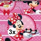 3x Disney inpakpapier Minnie cupcake 200 x 70 cm op rol - cadeaupapier