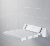 Siège de douche Allibert USIS - fixation murale - acier inoxydable - blanc - largeur 35 cm
