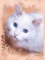 White Cat Composition Notebook, Graph Paper