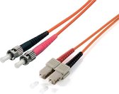 Equip SC/ST 50/125μm 5.0m Glasvezel kabel 5 m OM2 Oranje