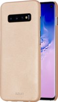 Azuri metallic hoesje met soft touch coating - Voor Samsung Galaxy S10 - Goud