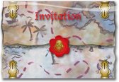 16x invitations sur le thème des pirates pour une fête / anniversaire d'enfants pirate