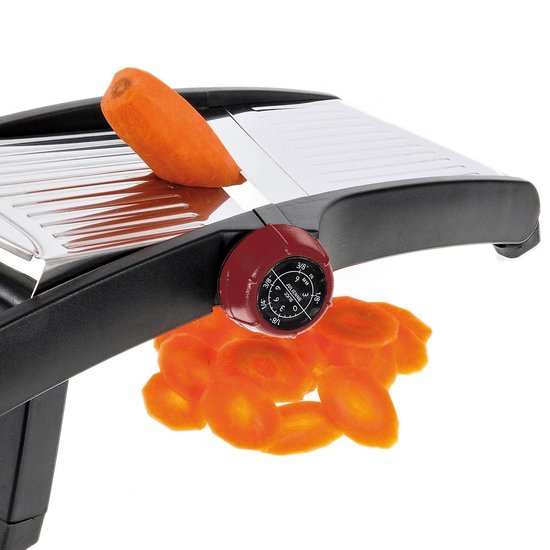 Westmark Mandoline-snijder met verschillende snijmogelijkheden, roestvrijstalen messen, Vario, zwart/zilver, 11292260