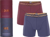 Muchachomalo Gift tubes Love Me Heren Boxershort - 2 pack - Rood/Blauw - Maat S