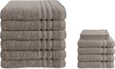 Byrklund Handdoeken set - Bath Basics - 14-delig - 6x 70x140 + 4x 30x50 + 4x 16x21 - 100% katoen - Taupe