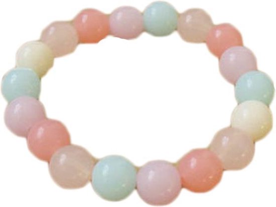 Bracelet pour fille ou femme - perles de couleurs vives - 20 cm - élastique  | bol.com