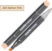 Stylefile Twin Marker - Zalmroze - Deze hoge kwaliteit stift is ideaal voor designers, architecten, graffiti artiesten, cartoonisten, & ontwerp studenten