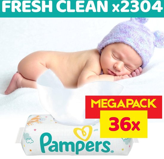 Pampers Fresh Clean Billendoekjes - 2304 Stuks