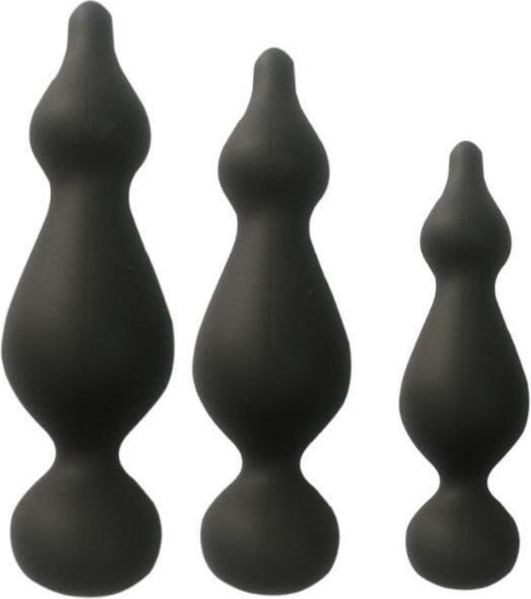 Goedkoopste Buttplug Trainer set van 3 stuks. zwart Ø 45 mm Cimejo® LT-40