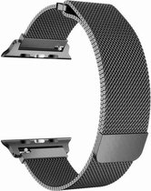 Milanese Loop Armband Speciaal voor Apple 42 / 44 mm bandje voor de iWatch 1, 2, 3, 4, 5, 6 & SE - iWatch Milanees Horloge Band - Zwart