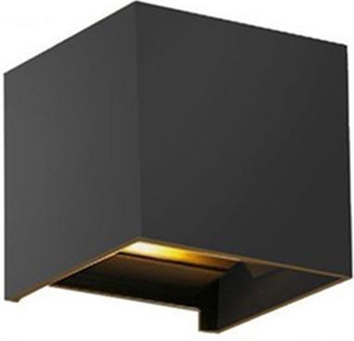 Wandlamp Kubus LED Zwart - Voor binnen en buiten